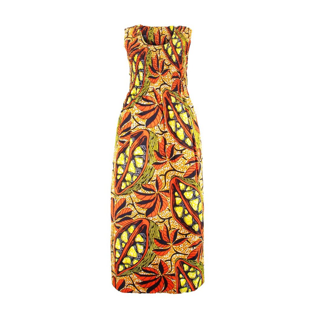 Long Maxi Dress 100% Cotton One Size Fit All African Dress Ankara Print Bohemian